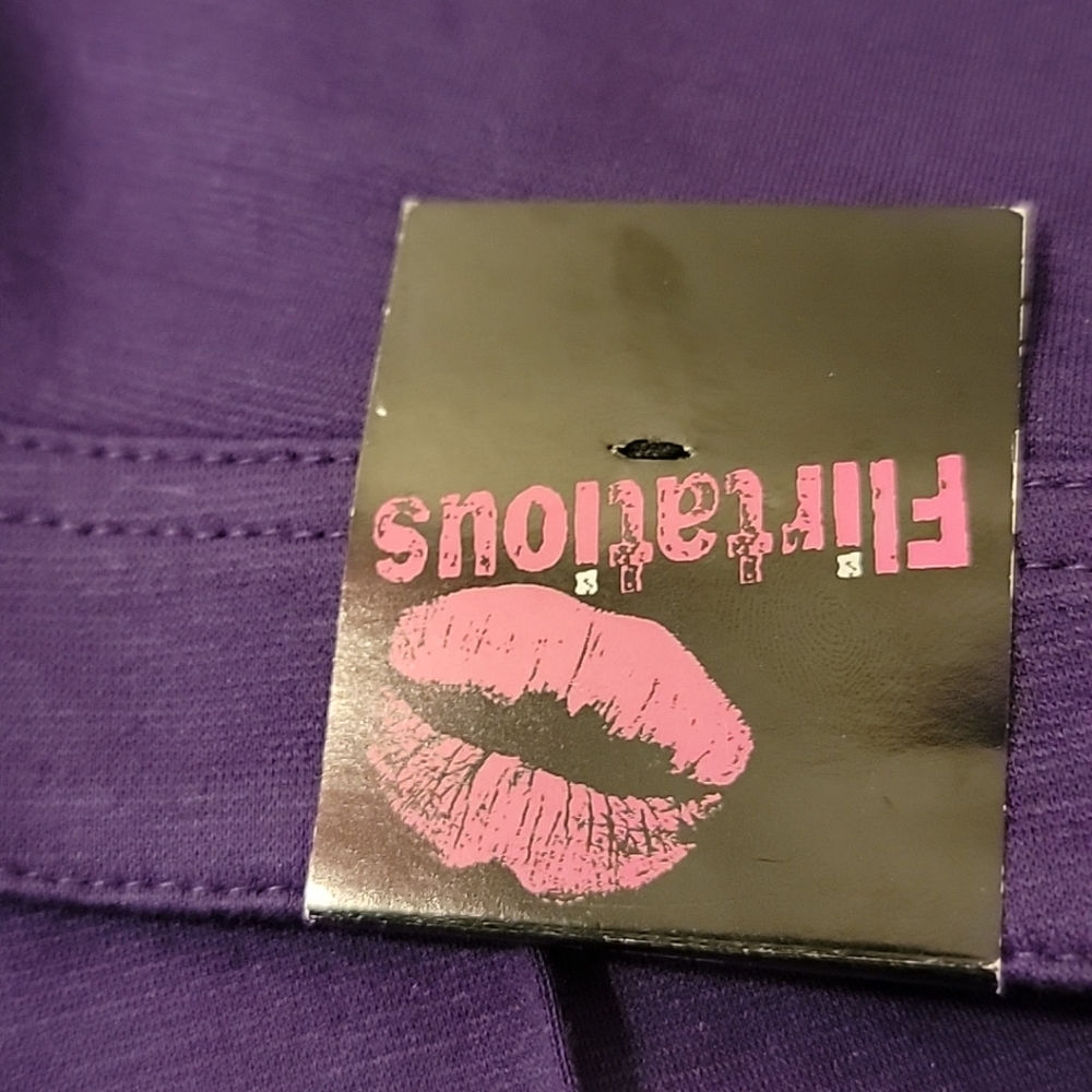 Flirtatious Size L Women's Pull On Dress Pants Acai Purple Large - Picture 9 of 14